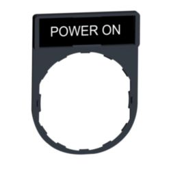 ETIKETHOUDER+ETIKET POWER ON