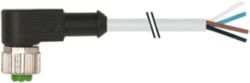 M12 female 90° A-cod. with cable TPE 4x0.34 gy 1.5m