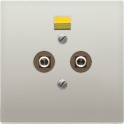 Pot.aard.contactdoos LS-edelstaal 2-vdg.