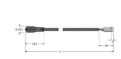 Actuator- en sensorkabel / PUR, Aansluitkabel