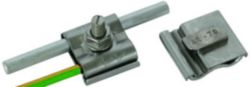 UNI earthing clamp StSt f. Rd 8-10mm a. cond. 4-50mm² w. M8 screw and