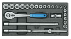 Dopsleutel-set 3/8" in 1/3 ES module