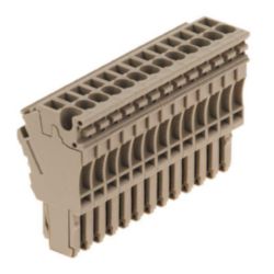 Plug (terminal), Plug-in connection, 2.5 mm², 500 V, 24 A, Number of p