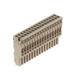 Plug (terminal), Plug-in connection, 2.5 mm², 500 V, 24 A, Number of p