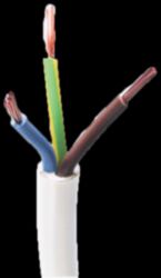 Mantelsnoer rond, 3x0,75mm2, zwart