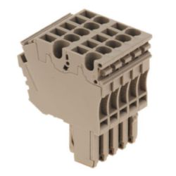 Plug (terminal), Plug-in connection, 2.5 mm², 500 V, 24 A, Number of p