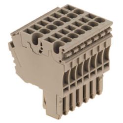 Plug (terminal), Plug-in connection, 2.5 mm², 500 V, 24 A, Number of p