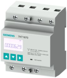 SENTRON 7KT PAC1600 energy meter, 3-phase, 80 A, DIN rail, Modbus RTU