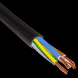 mantelleiding, 5x1,5mm2, zwart Eca, buitendiam. 10,0mm