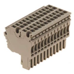 Plug (terminal), Plug-in connection, 2.5 mm², 500 V, 24 A, Number of p