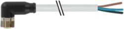 M8 female 90° A-cod. with cable PUR 4x0.25 gy UL/CSA+drag ch. 26m
