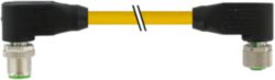 M12 male 90° / M12 female 90° A-cod. TPE 8x22AWG ye . ITC/PLTC 7.5m