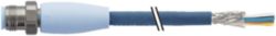 M12 male 0° A with cable F&B Pro TPE-S 5x0.34 sh. bu UL rob+dragch 15m