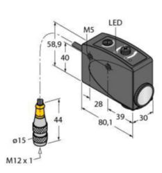 Foto-elektrische sensor, Kleurmarkeringssensor, Met schakeluitgang