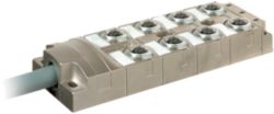 MVP-METALL, 8XM12, 5POLE, PRE-WIRED CABLE 15.0m PUR 16x0,5+3x1,0,