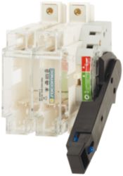 Fuse combination switch body 2P 125A for knife-edge fuse size 00. NF a