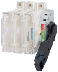 Fuse combination switch body 3P 125A for knife-edge fuse size 00. NF a