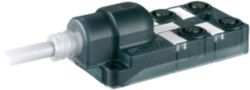 EXACT12, 4XM12, 5-POLE, MOULDED CABLE 5.0m PUR 8x0,5+3x1,0, UL/CSA