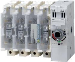 Fuse combination switch body 4P 125A for cylindrical fuse size 22x58.