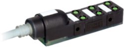 EXACT8, 6XM8, 3 POLE MOULDED CABLE 10.0m PUR 6x0,34+2x0,75, UL/CSA