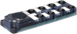 EXACT12, 8XM12, 5 POL. BACKSIDE NPN-LED Backside . spring terminals