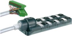 EXACT12, 8XM12, 5-POLE, MOULDED CABLE 7.5m PUR/PVC 16x0,34+3X0.75,