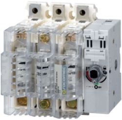 Fuse combination switch body 3P 250A for knife-edge fuse size 1. NF an
