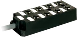 PASSIVE-DI0° ,8XM12.4POL,PRE-WIRED CABLE 10.0m PUR-JB 8*0,34+3*0,75