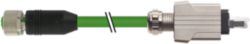 M12 fem. 0° D-cod./RJ45 PushPullPUR 1x4xAWG22 shielded gn+dragch 9m