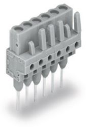 Female connector for rail-mount terminal blocks 0.6 x 1 mm pins straig