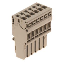 Plug (terminal), Tension-clamp connection, 4 mm², 800 V, 32 A, Number