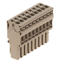 Plug (terminal), Tension-clamp connection, 4 mm², 800 V, 32 A, Number