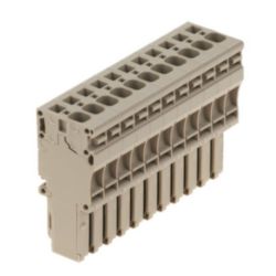 Plug (terminal), Tension-clamp connection, 4 mm², 800 V, 32 A, Number