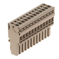 Plug (terminal), Tension-clamp connection, 4 mm², 800 V, 32 A, Number