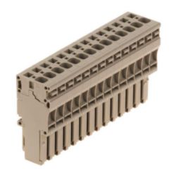 Plug (terminal), Tension-clamp connection, 4 mm², 800 V, 32 A, Number