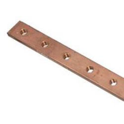 Koperen staaf 12x2 mm M5