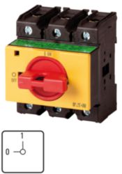On-Off switch, P3, 100 A, service distribution board mounting, 3 pole,