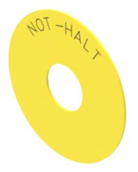 Estop label P YE BK NOT-HALT