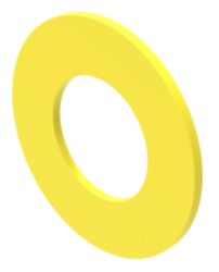 Estop name plate P YE BK D=45mm