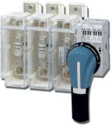 Fuse combination switch body 4P 125A for knife-edge fuse size 00. NF a