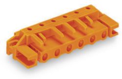 THT female header angled Pin spacing 7.62 mm orange