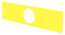 Yellow label for enclosure with e-stops P YE blank