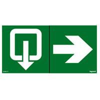 Label Uitgang symbool 100 x 200 mm