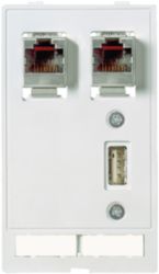 FR.MODULE USB (FEM/FEM)+2XRJ45/4SHIELDED