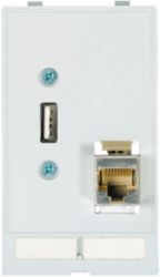 FR.MODUL RJ45/45 + USB-SCREENED