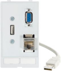 MODLINK  DATA  INSERT 1×SUB-D9 fem./male+ 1×RJ45+ 1xUSB fem./male 0,7m