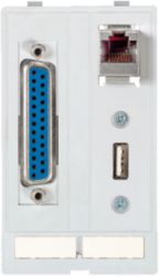 MODLINK  DATA  INSERT 1×SUB-D25 fem./male + 1×RJ45 + 1xUSB fem./fem.