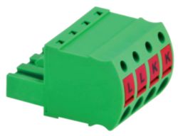 Detachable push-in terminal for core balance transformers