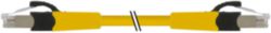 RJ45 St. 0°/RJ45 St. 0°, Gigabit  4x2xAWG27 shielded ye UL 25m