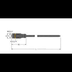 CONNECTOR+KABEL 10M PVC 3P M12/F RECHT